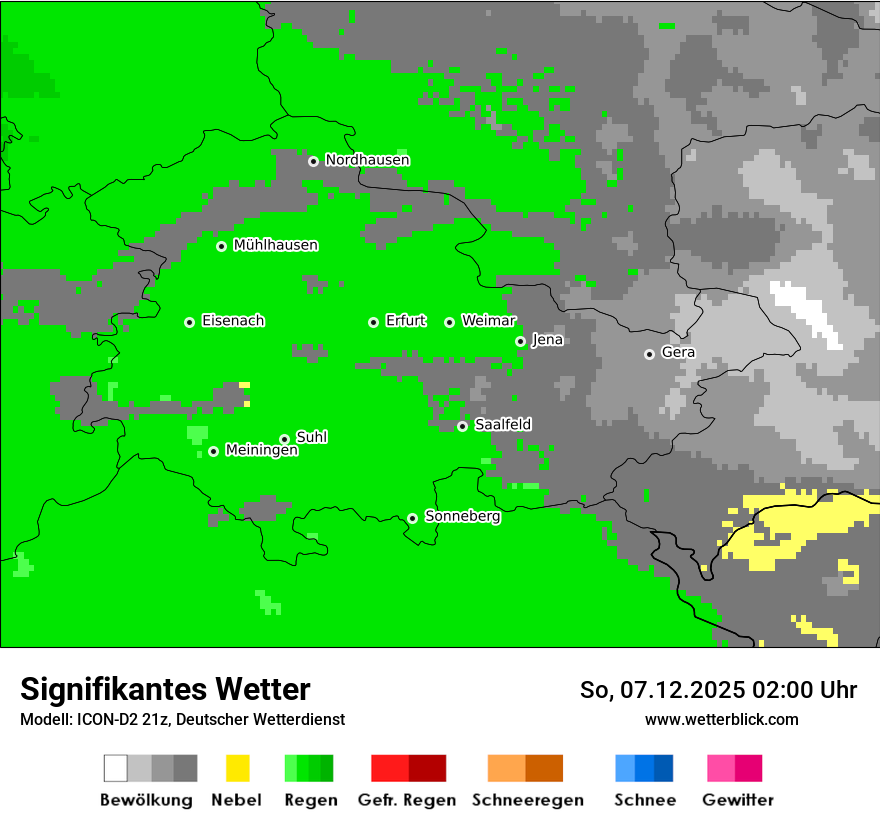 Modellkarten Signifikantes Wetter