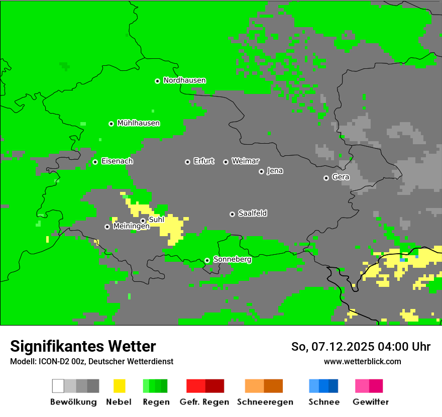 Modellkarten Signifikantes Wetter