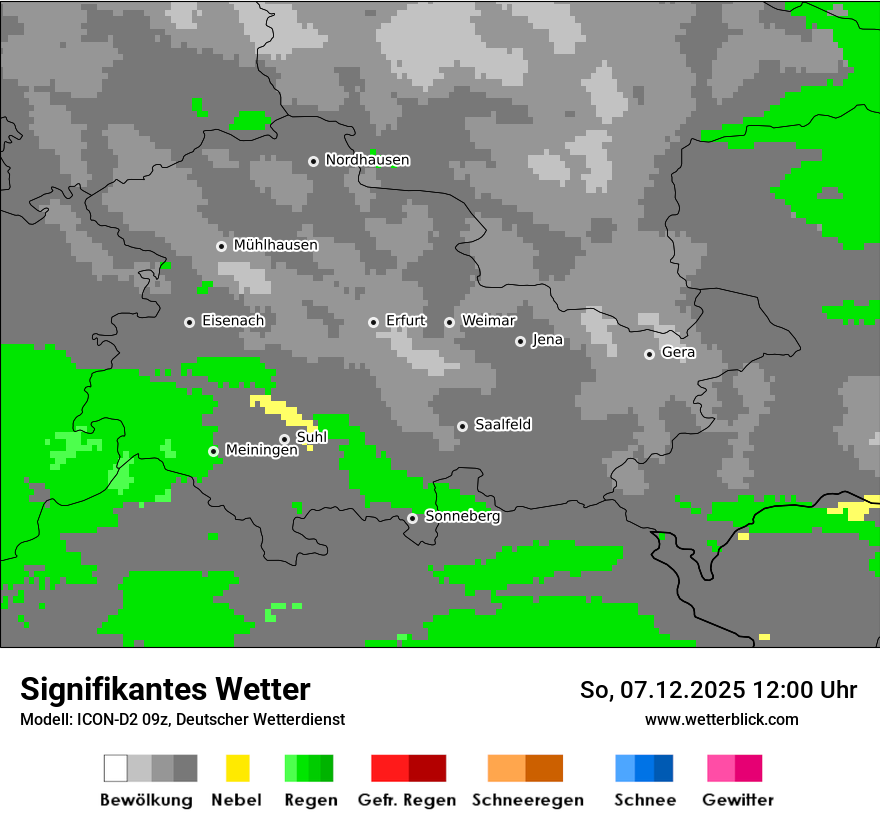 Modellkarten Signifikantes Wetter