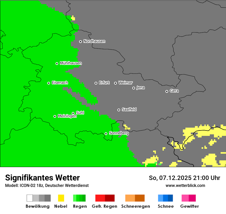 Modellkarten Signifikantes Wetter