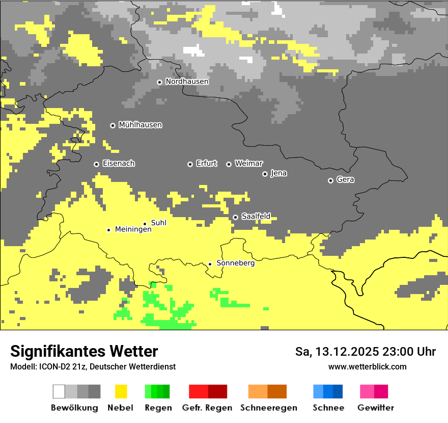 Modellkarten Signifikantes Wetter