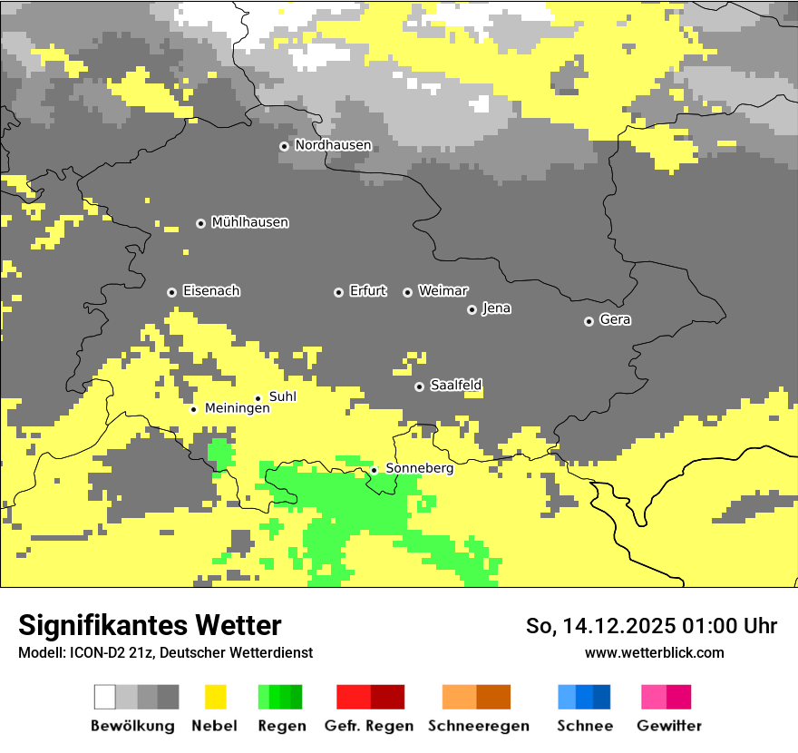 Modellkarten Signifikantes Wetter