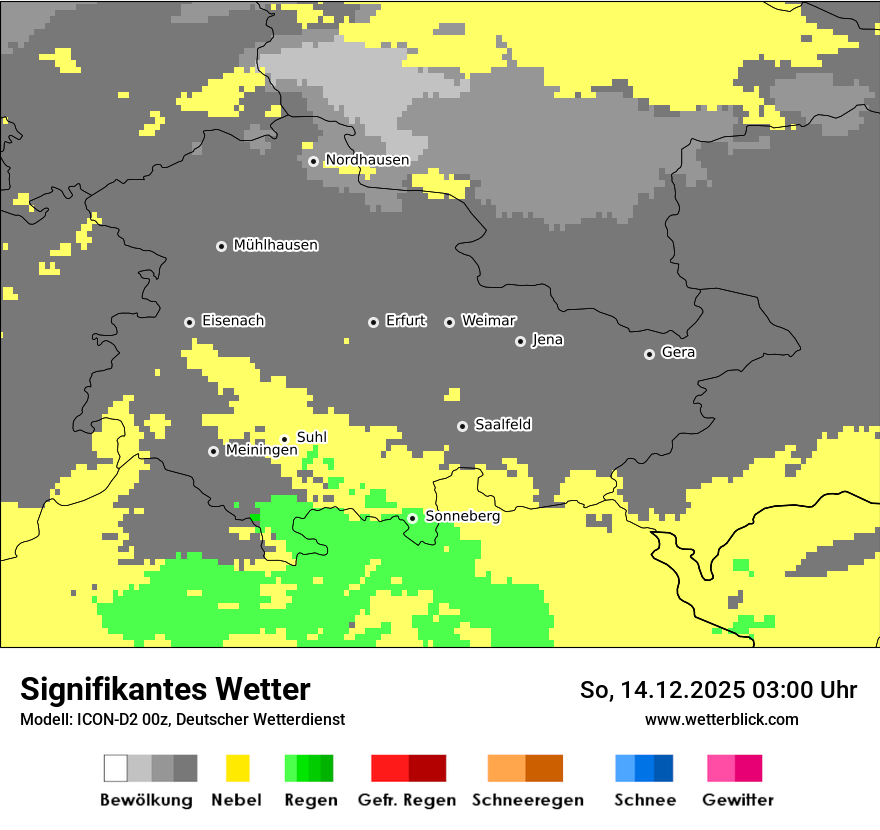 Modellkarten Signifikantes Wetter