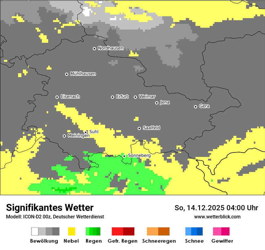 Modellkarten Signifikantes Wetter