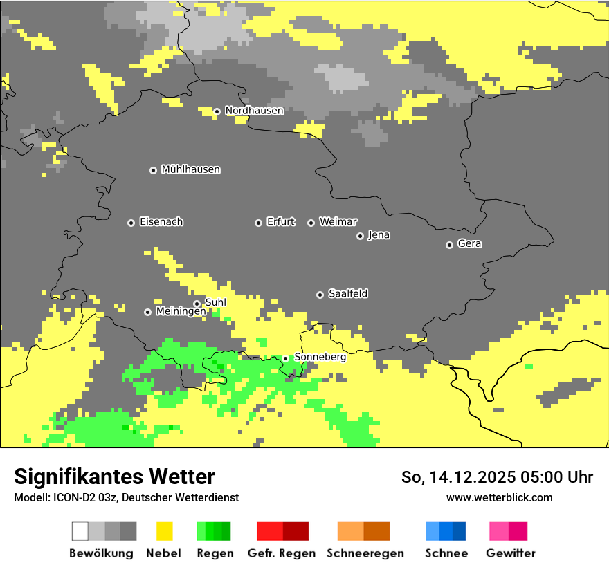 Modellkarten Signifikantes Wetter