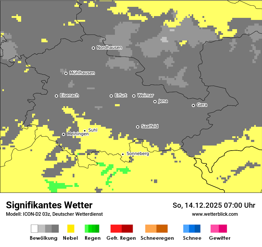 Modellkarten Signifikantes Wetter