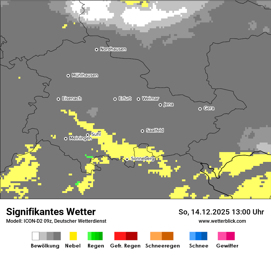 Modellkarten Signifikantes Wetter