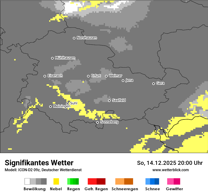 Modellkarten Signifikantes Wetter