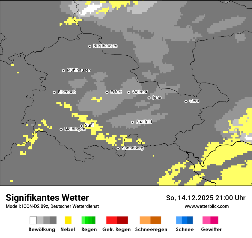 Modellkarten Signifikantes Wetter