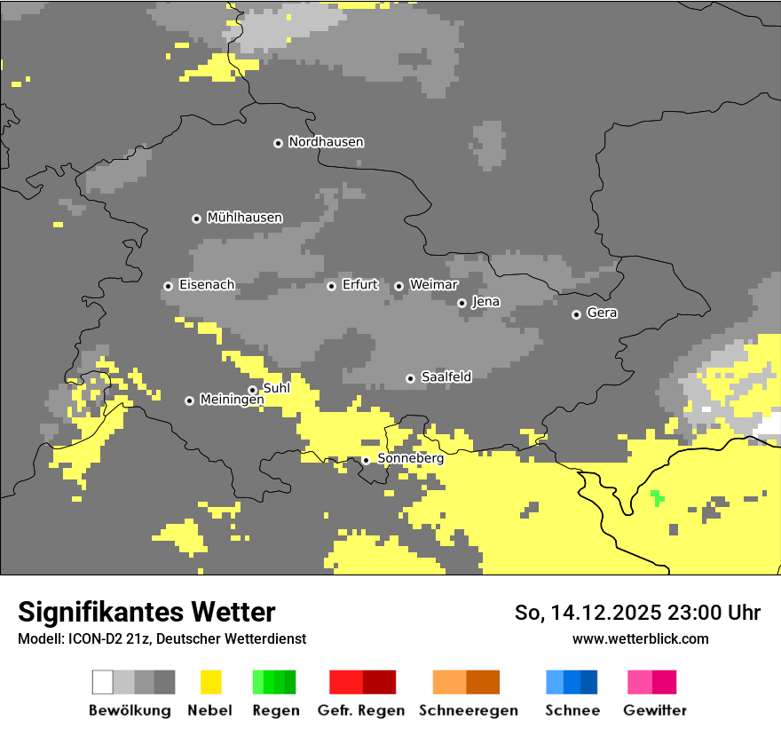 Modellkarten Signifikantes Wetter