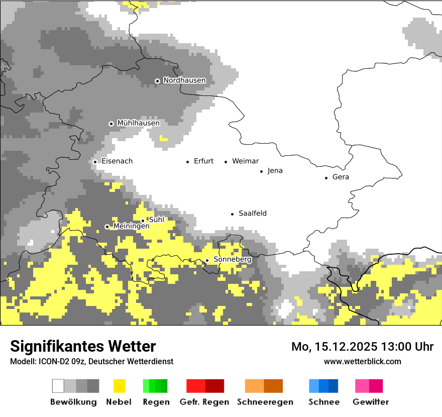 Modellkarten Signifikantes Wetter