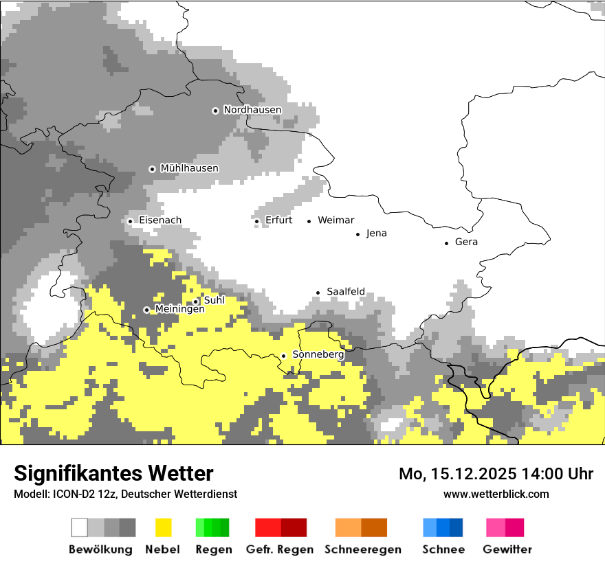 Modellkarten Signifikantes Wetter