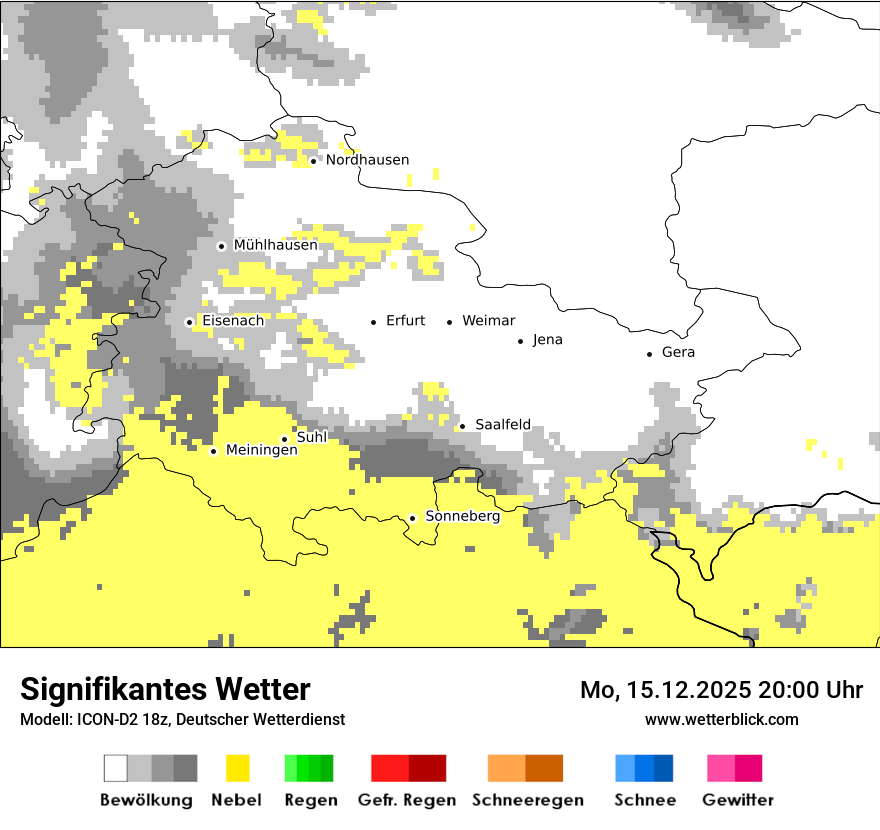 Modellkarten Signifikantes Wetter