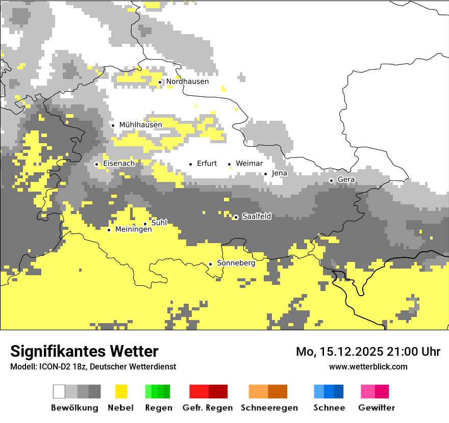 Modellkarten Signifikantes Wetter