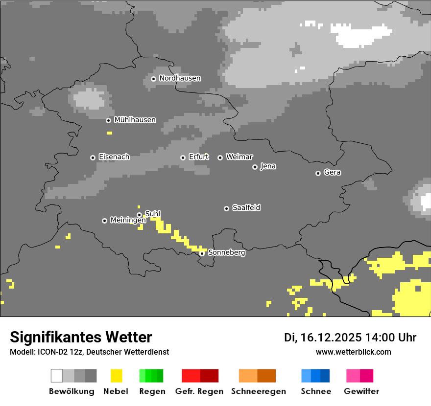 Modellkarten Signifikantes Wetter