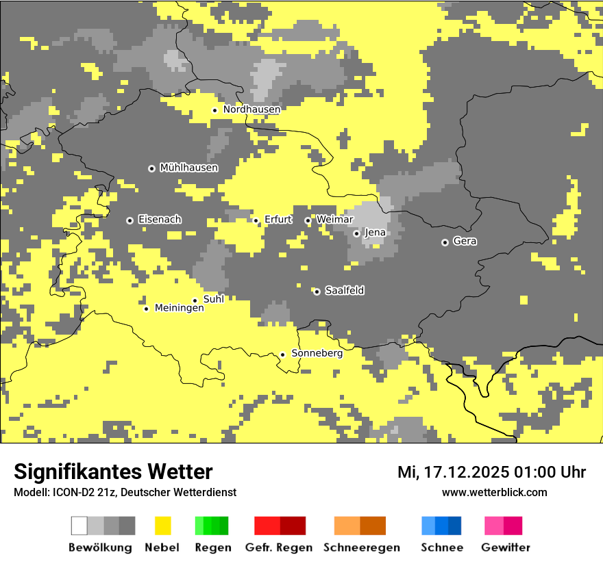 Modellkarten Signifikantes Wetter