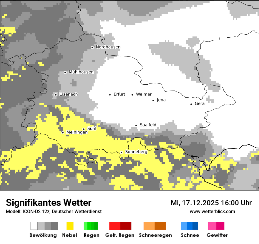 Modellkarten Signifikantes Wetter
