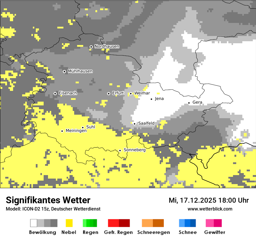 Modellkarten Signifikantes Wetter