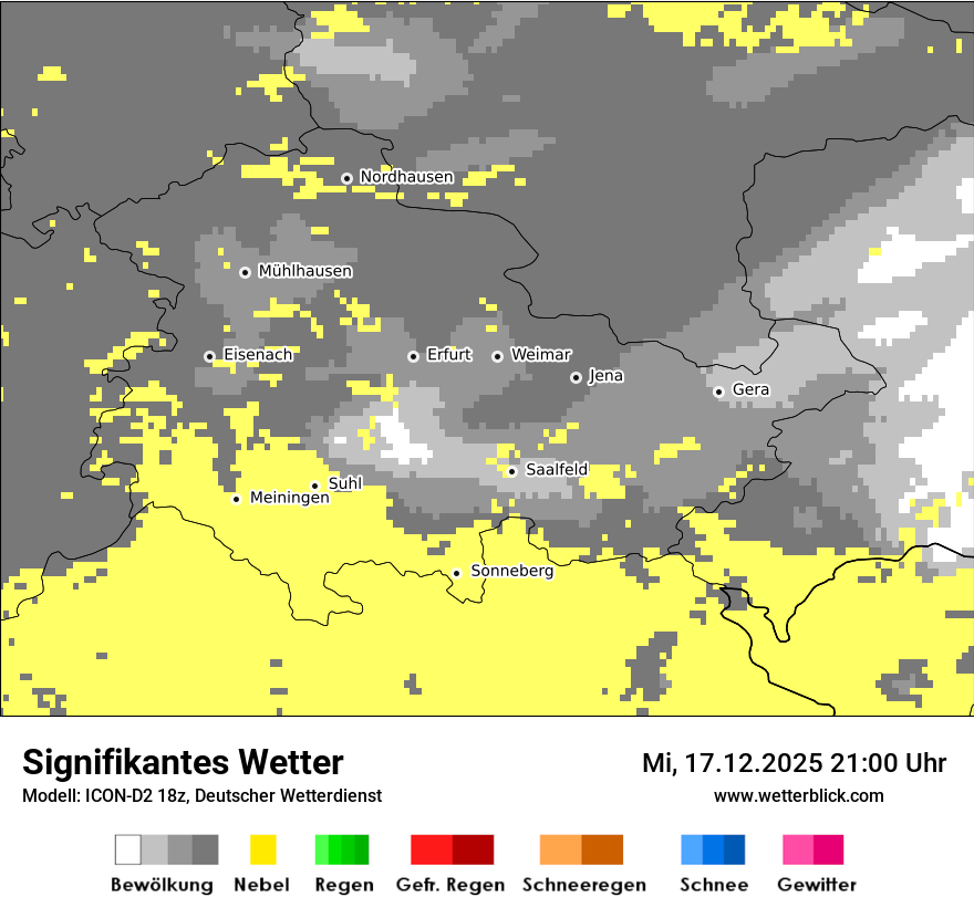 Modellkarten Signifikantes Wetter