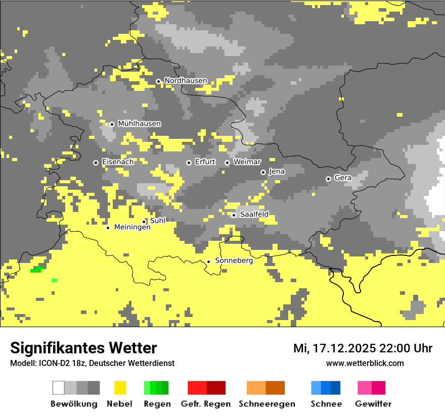Modellkarten Signifikantes Wetter