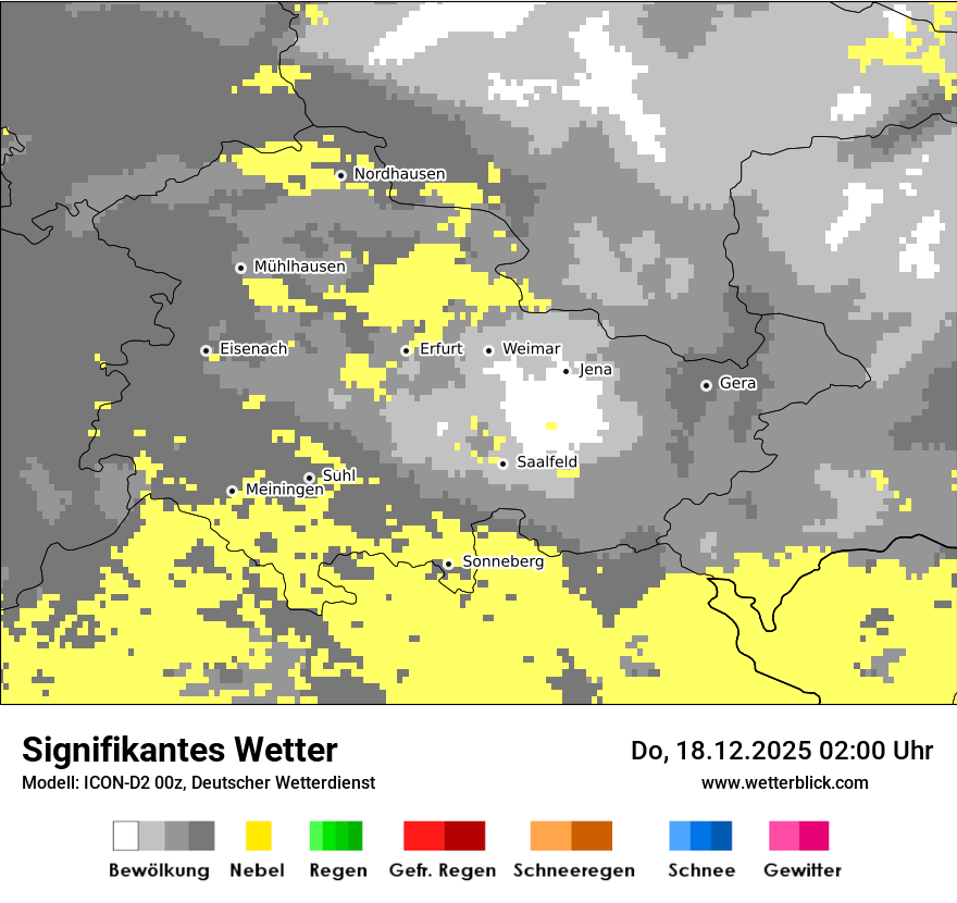 Modellkarten Signifikantes Wetter
