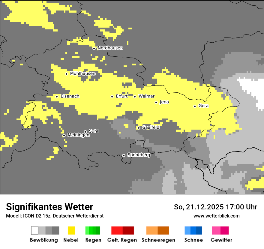Modellkarten Signifikantes Wetter