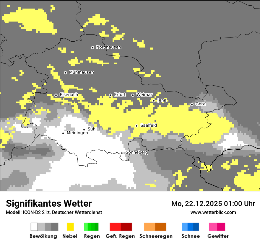 Modellkarten Signifikantes Wetter