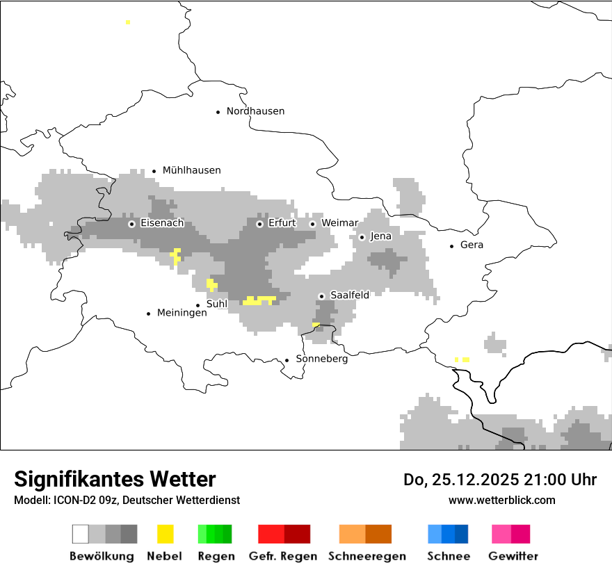 Modellkarten Signifikantes Wetter
