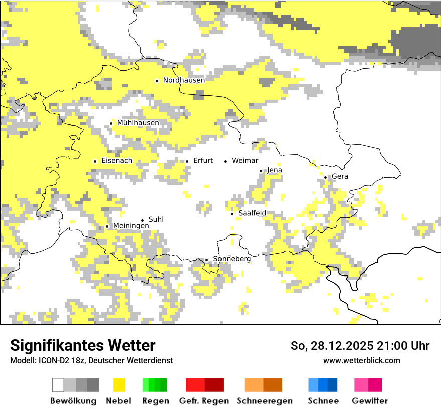 Modellkarten Signifikantes Wetter