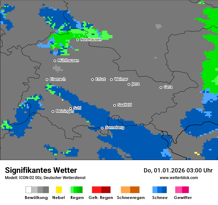 Modellkarten Signifikantes Wetter