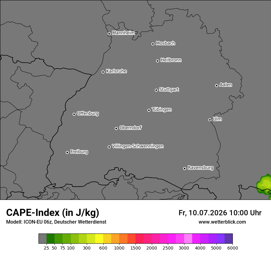 Modellkarte ICON-EU – cape – bw