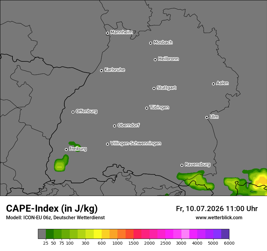 Modellkarte ICON-EU – cape – bw