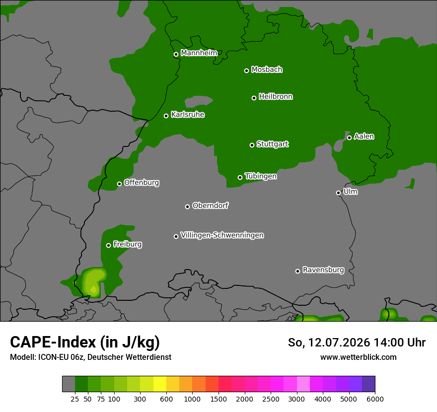 Modellkarte ICON-EU – cape – bw
