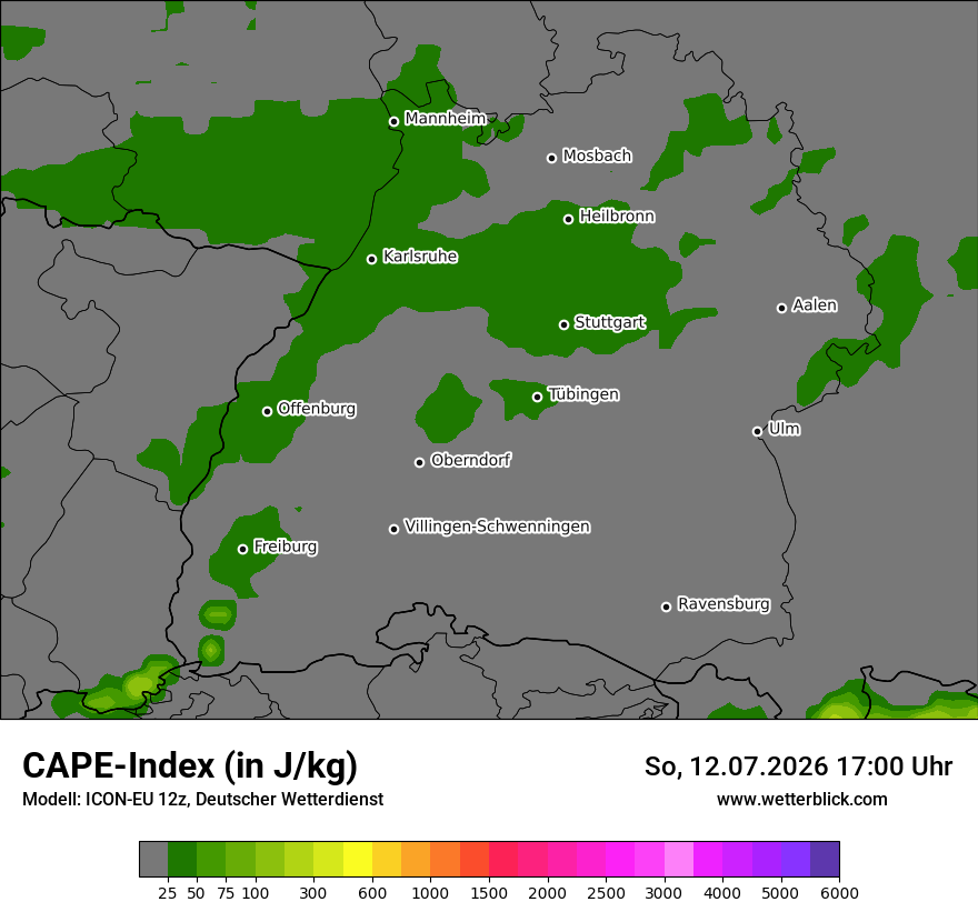 Modellkarte ICON-EU – cape – bw