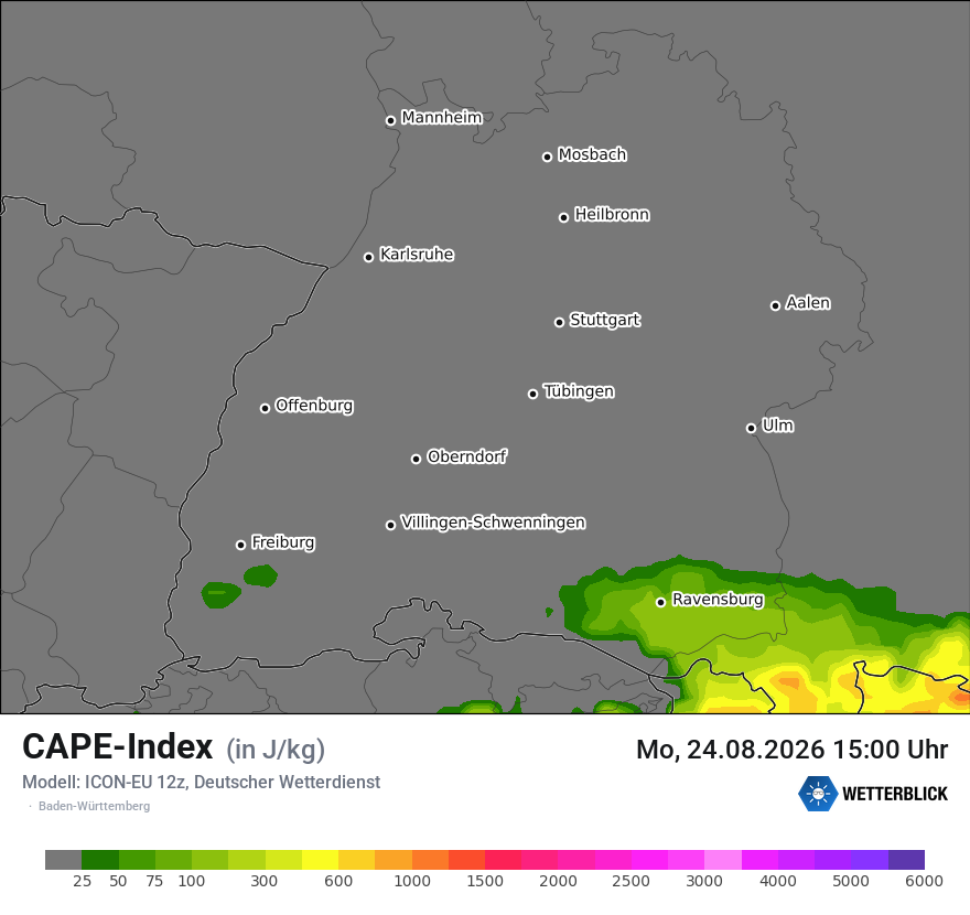 Modellkarte ICON-EU – cape – bw