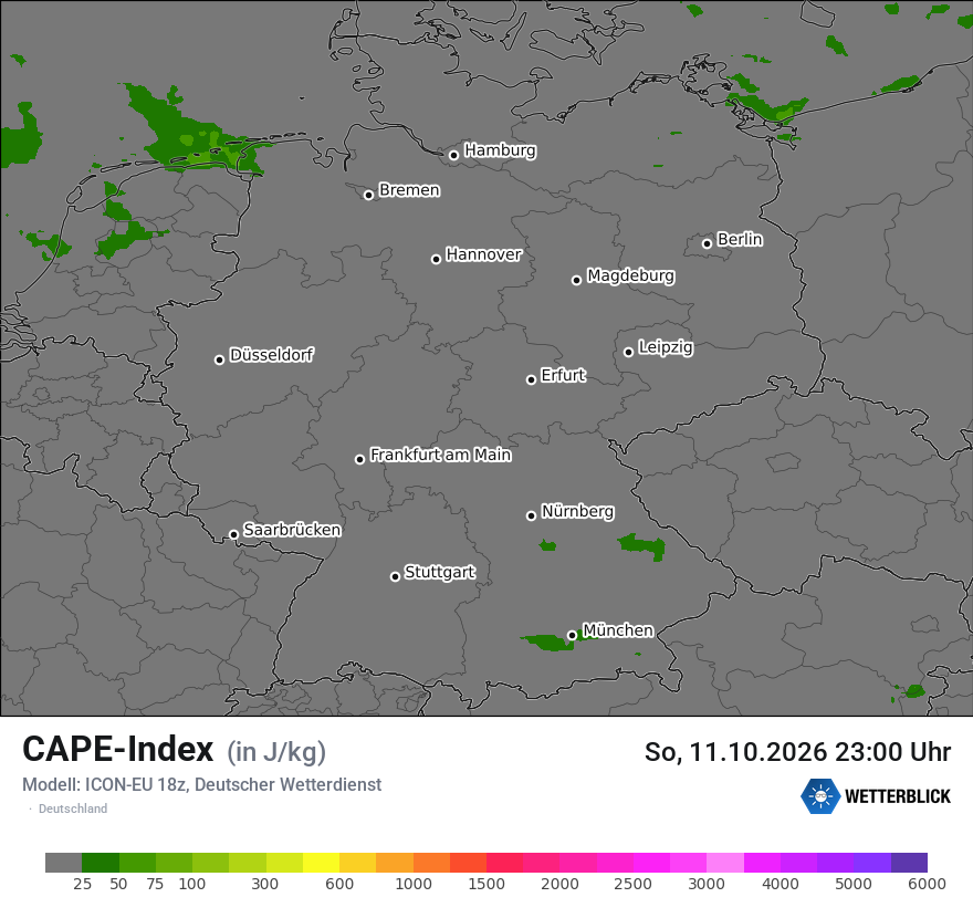 Modellkarte ICON-EU – cape – deutschland