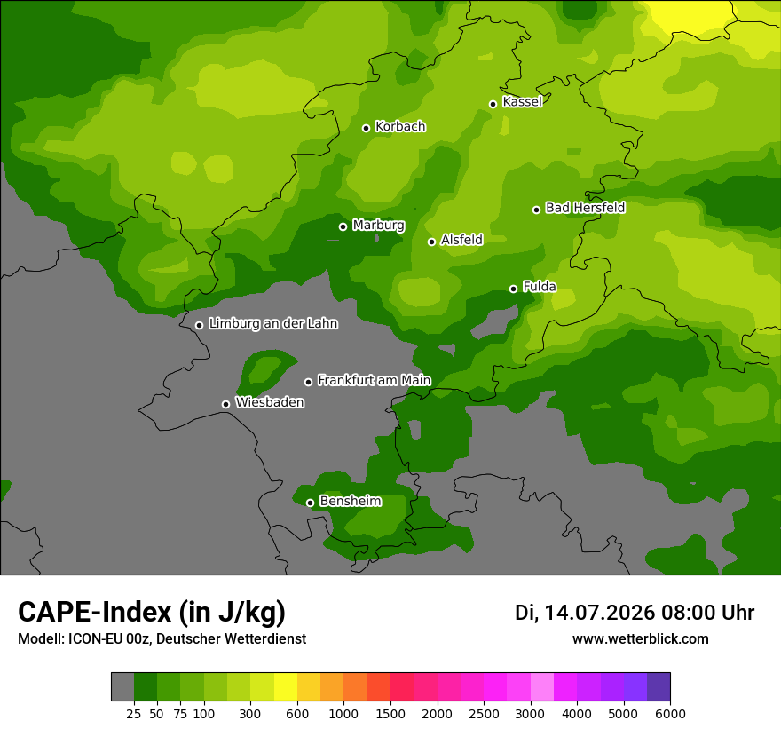 Modellkarte ICON-EU – cape – he