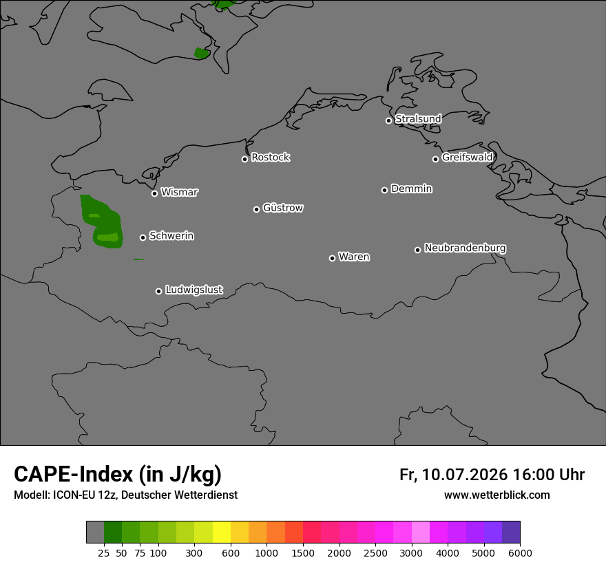 Modellkarte ICON-EU – cape – mv