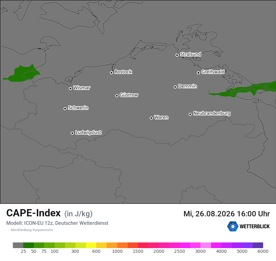 Modellkarte ICON-EU – cape – mv