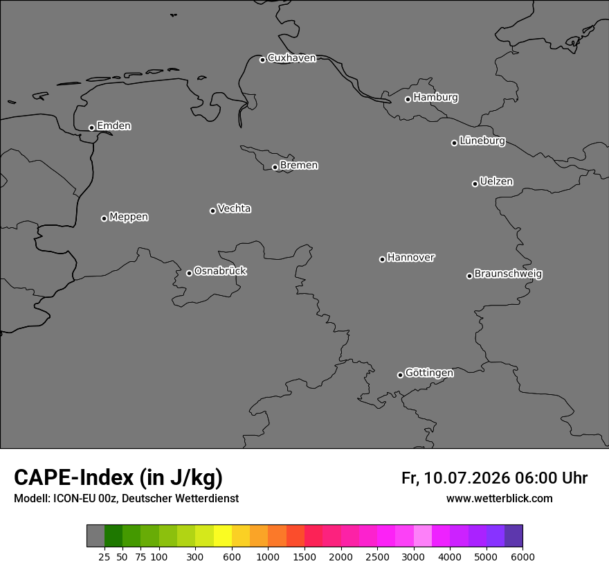 Modellkarte ICON-EU – cape – ni
