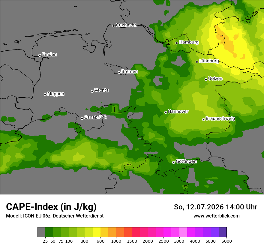 Modellkarte ICON-EU – cape – ni