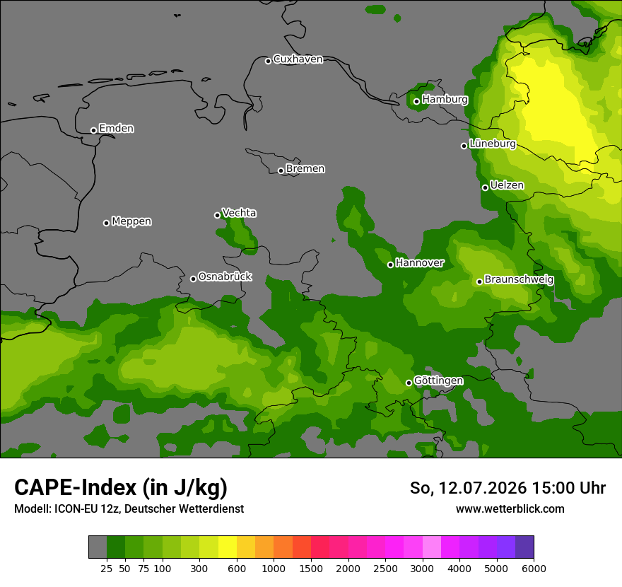 Modellkarte ICON-EU – cape – ni