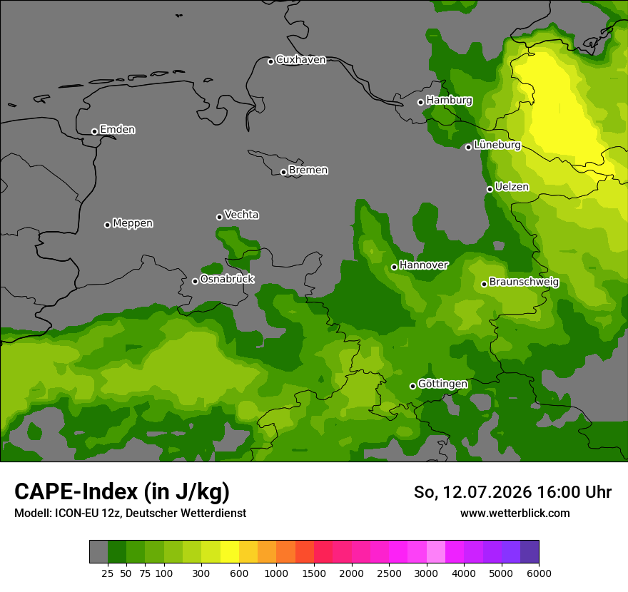 Modellkarte ICON-EU – cape – ni
