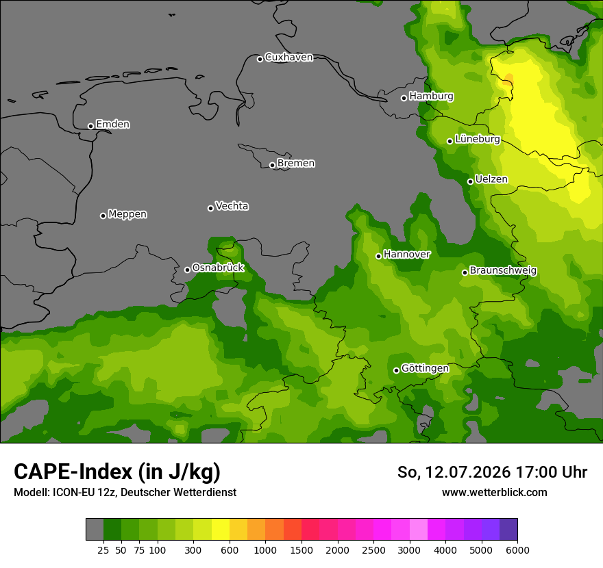 Modellkarte ICON-EU – cape – ni