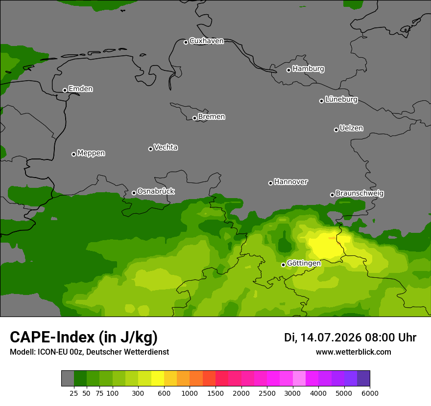 Modellkarte ICON-EU – cape – ni