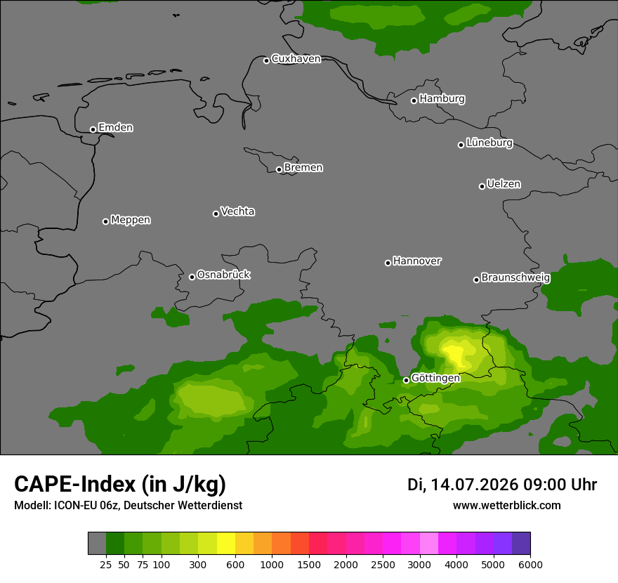 Modellkarte ICON-EU – cape – ni