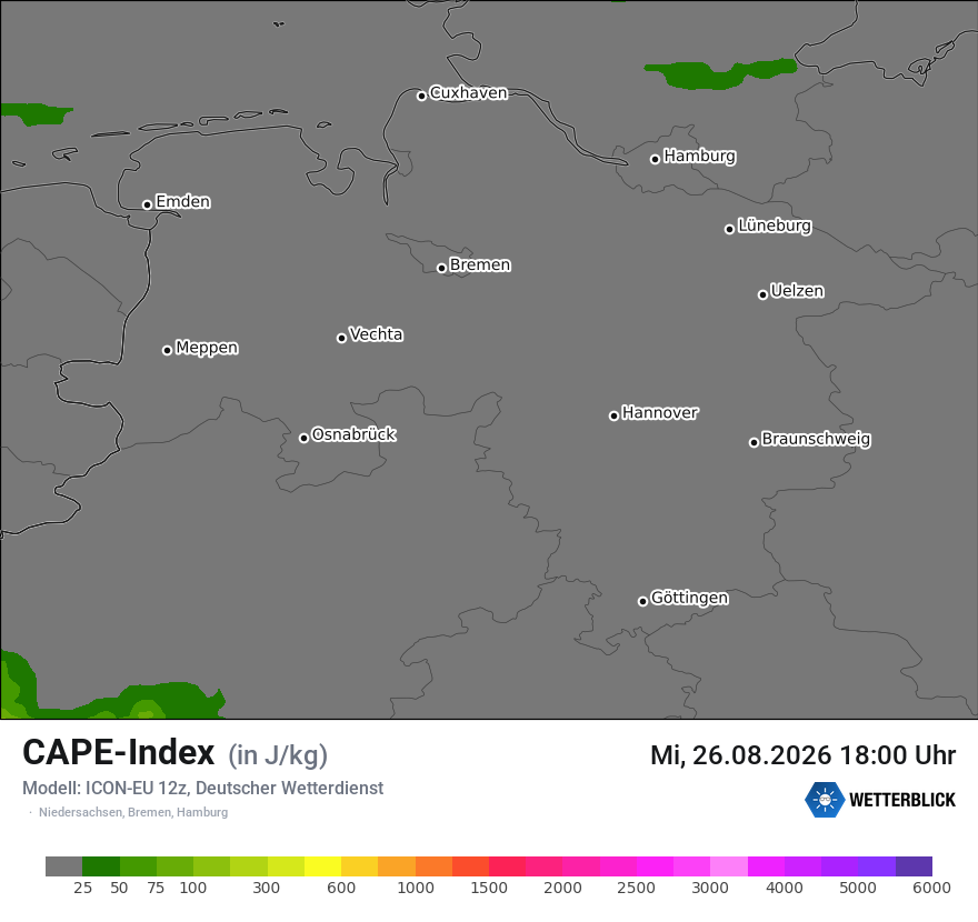 Modellkarte ICON-EU – cape – ni