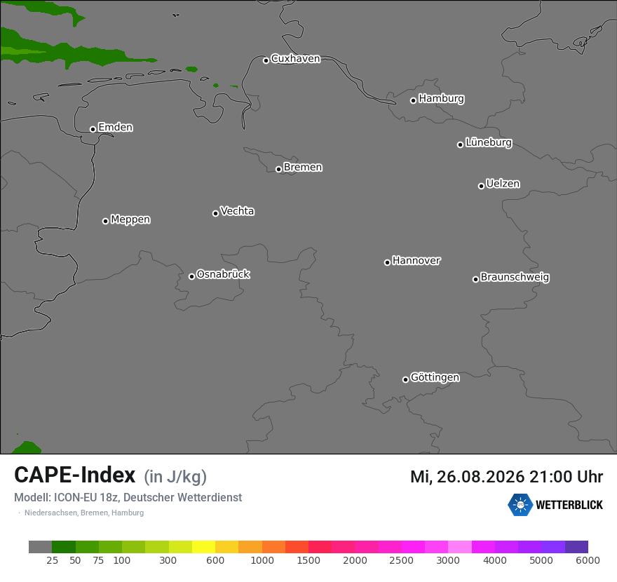 Modellkarte ICON-EU – cape – ni