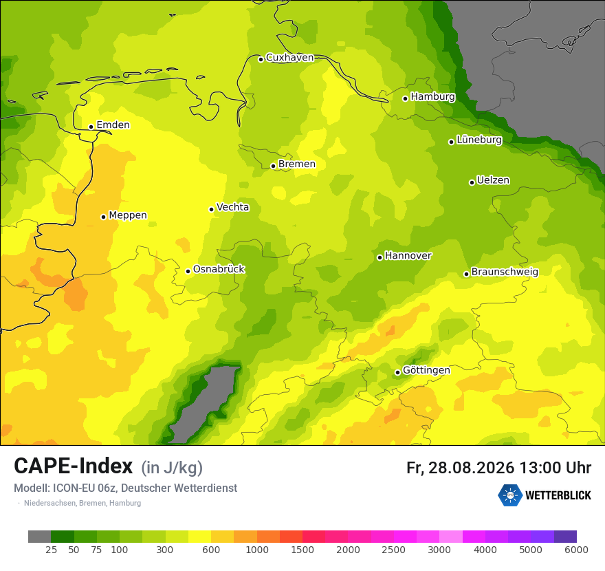 Modellkarte ICON-EU – cape – ni