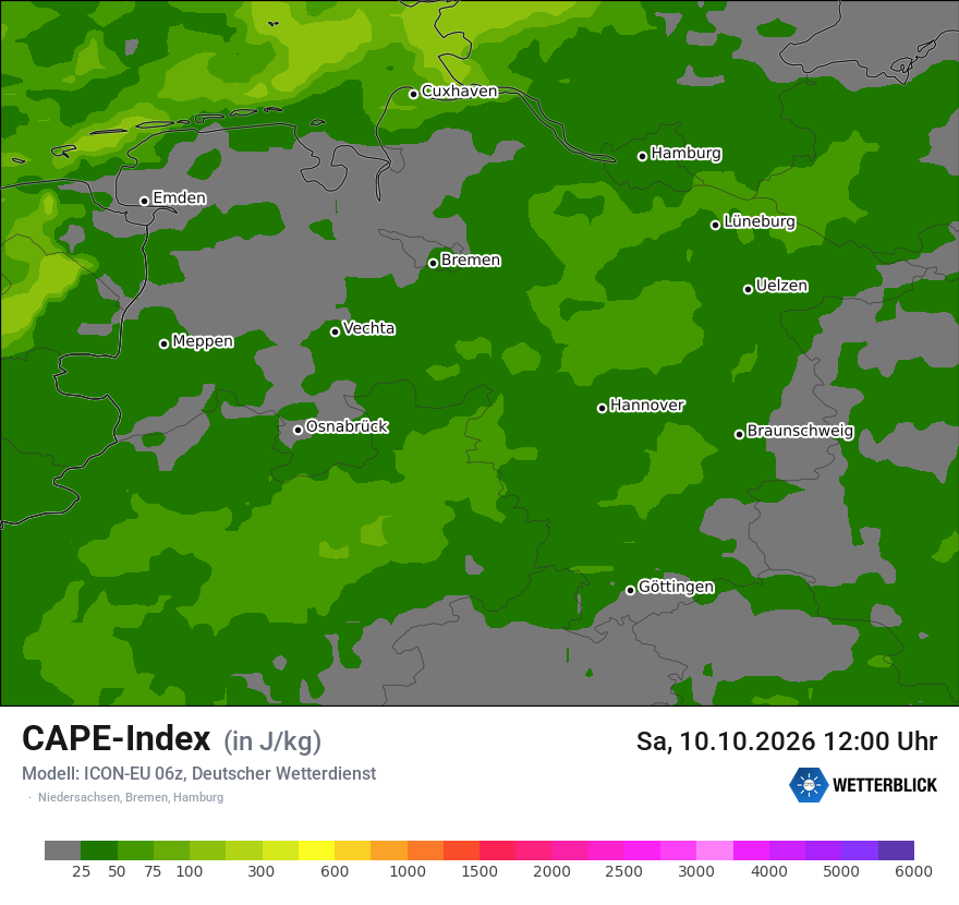 Modellkarte ICON-EU – cape – ni
